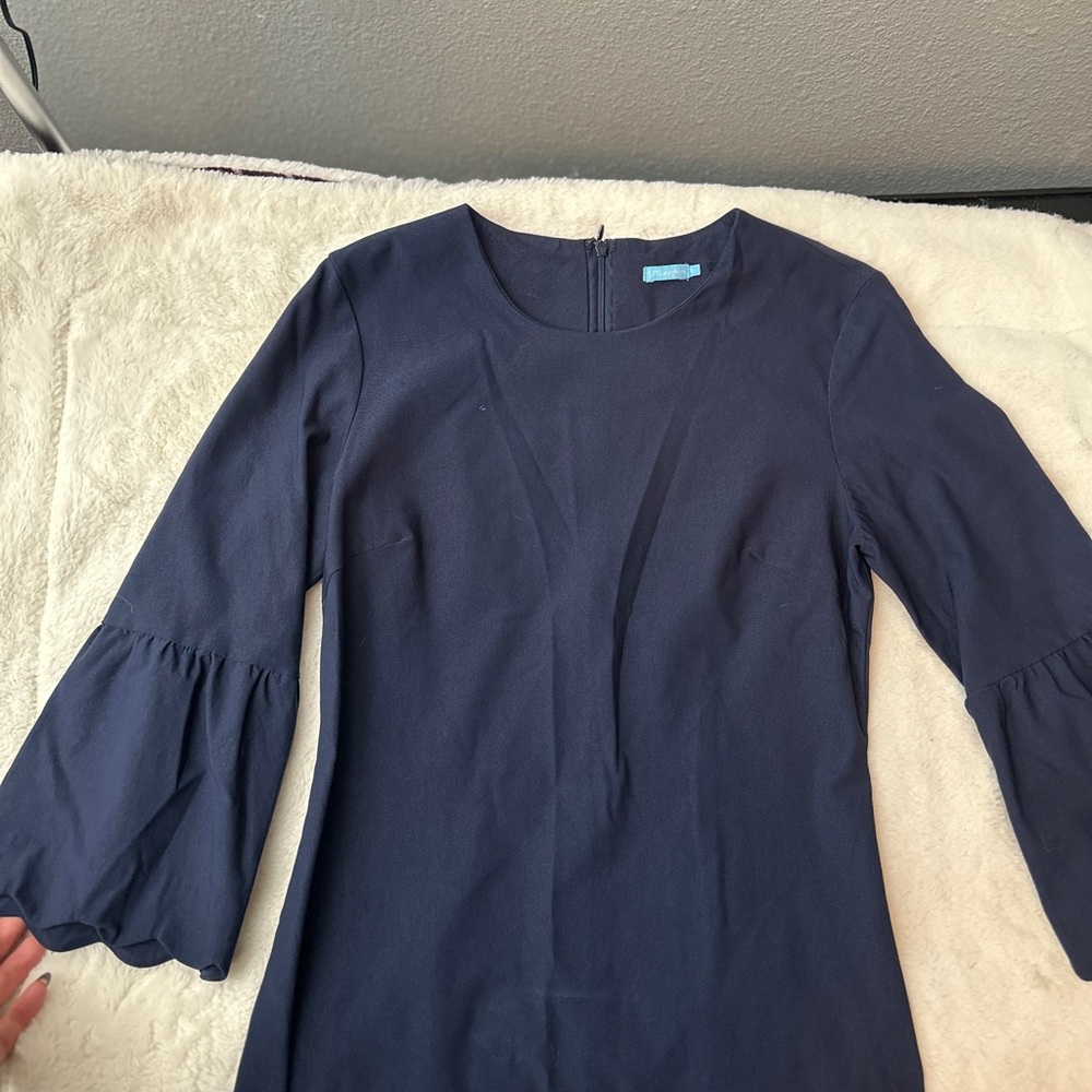 J.McLaughlin Elle navy 3/4 sleeve dress - Picture 4 of 8